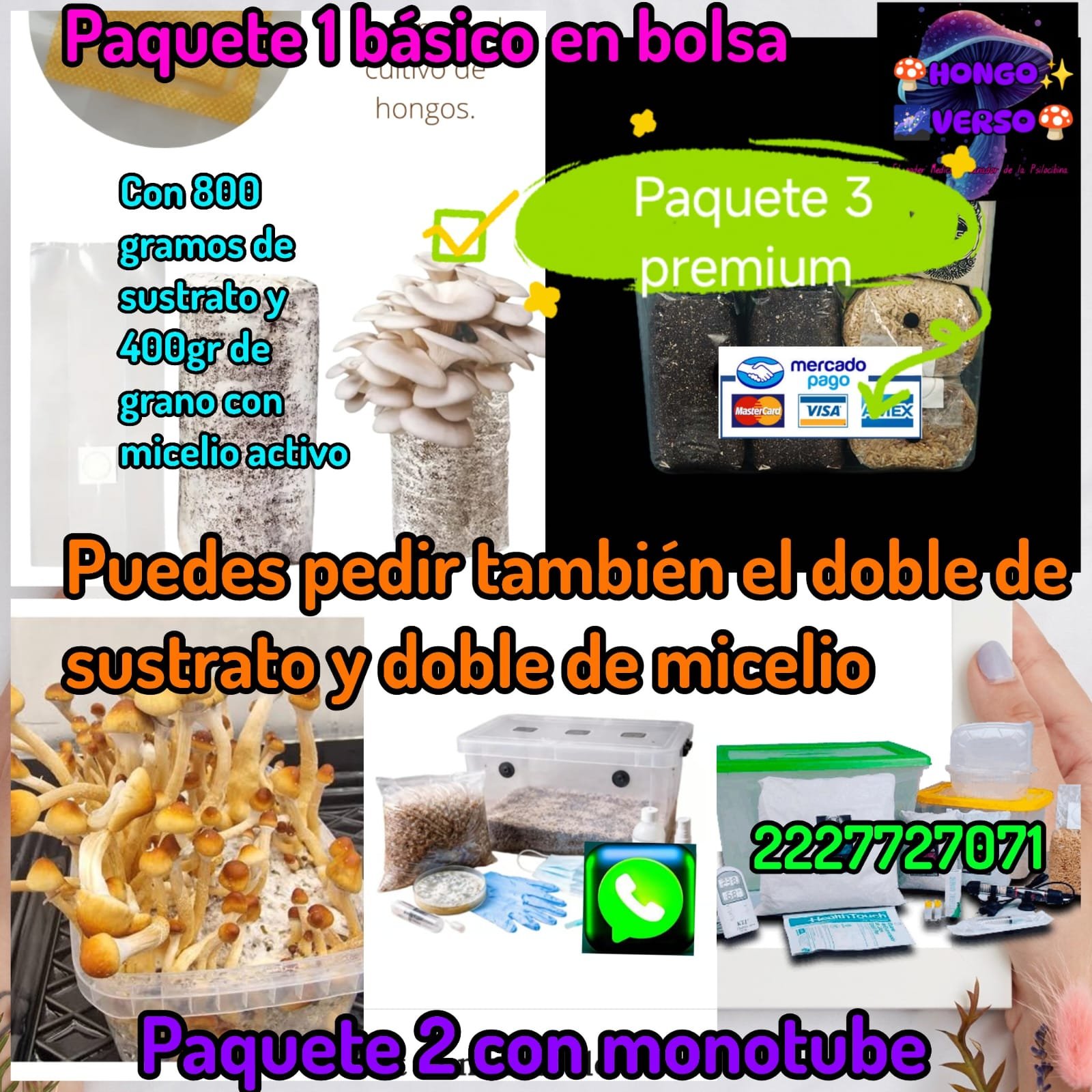 Paquete 2 EN MONOTUBE✨🍄 Doble