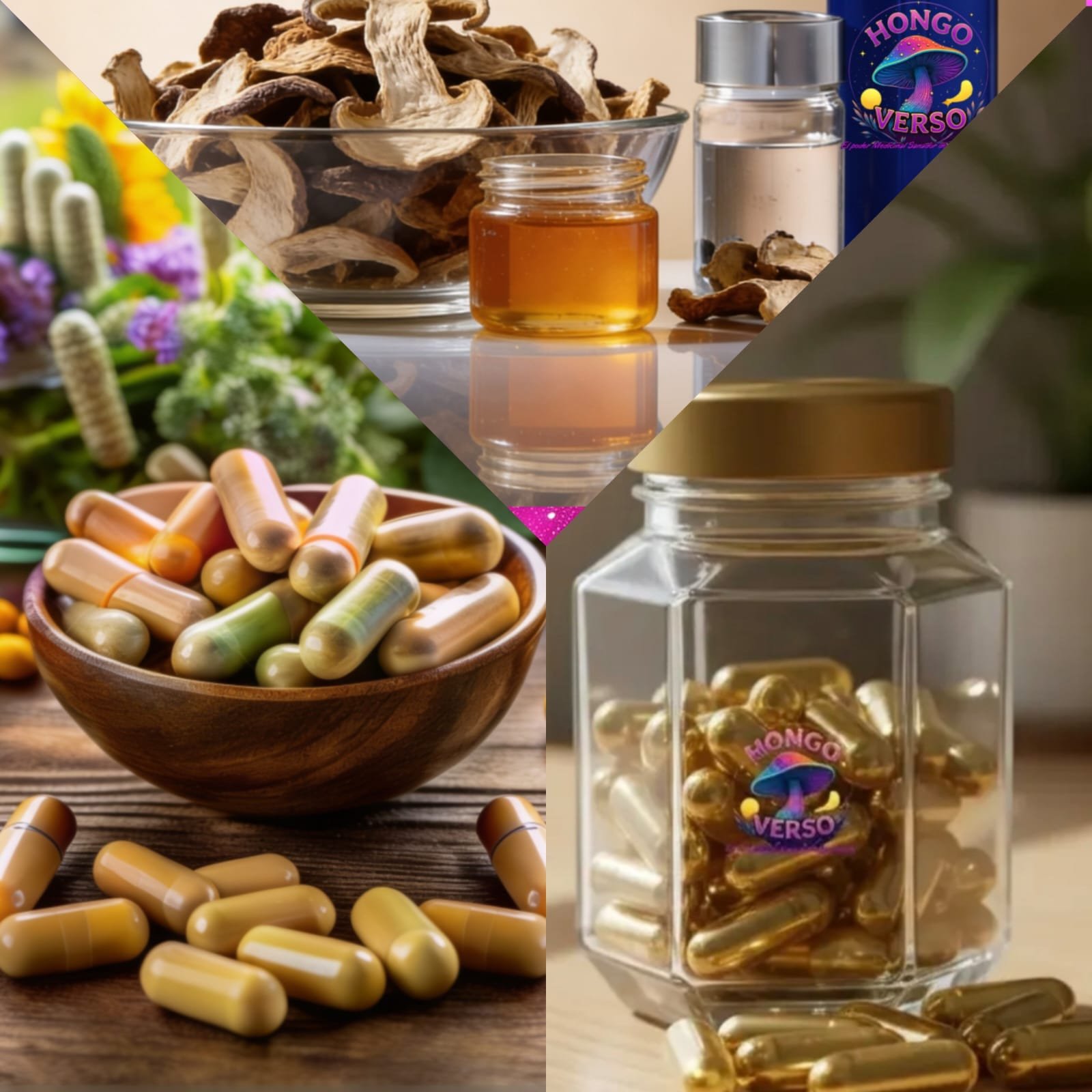 Cápsulas medicinales🌌30pz hongos shiitake